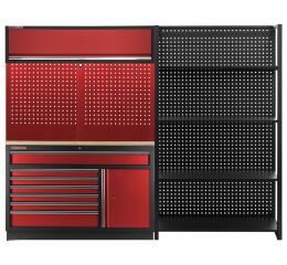 Dílenská sestava PROFI RED s širokým regálem - RTGC1371RBAL2