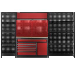 Dílenská sestava PROFI RED se dvěma regály - RTGC1371RBAL3