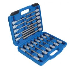 Sada hlavic s bity Torx, 1/2", T20 - T70, 32 ks - SST3212
