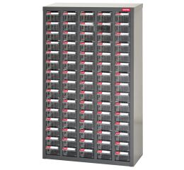 Galvanizovaný kovový organizér pro dílenský materiál a díly s 75 zásuvkami - ST1-575