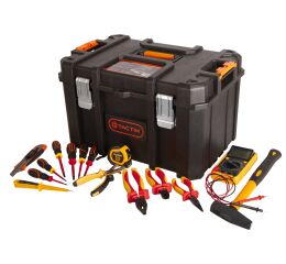 Vodotěsný kufr s elektrikářským nářadím, 15 ks - TC320361VDE