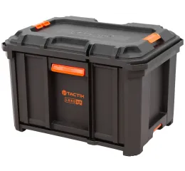 Vodotěsný plastový box na nářadí Tactix LOAD UP, 1 zásuvka - TC320421