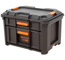 Vodotěsný plastový box na nářadí Tactix LOAD UP, 2 zásuvky - TC320422