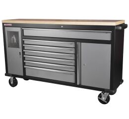 Pojízdný pracovní stůl, 7 zásuvek - TGC1372