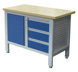 Pracovní stůl se třemi zásuvkami a skříňkou - TSK5413-L