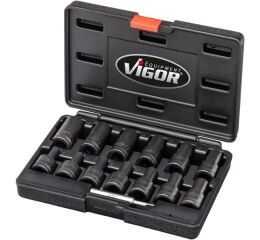 Sada na poškozené šrouby 1/2”, 6-19 mm, 13 ks, Vigor - V2404N