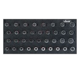 Nástrčné hlavice s bity v pěnové výplni, 1/2", 36 ks, VIGOR - V5099