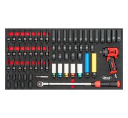 Rázový utahovák s nástrčnými klíči ve výplni, 1/2", 69 ks, VIGOR - V6015