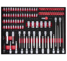 Sada bitů ve výplni do dílenského vozíku, 102 ks - VV102SB01-R