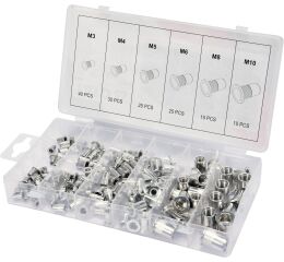 Nýtovací matice, hliníkové, M3 - M10, 150 ks - YT-36460