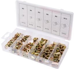 Ocelové nýtovací matice M3 - M10, 150 ks - YT-36481