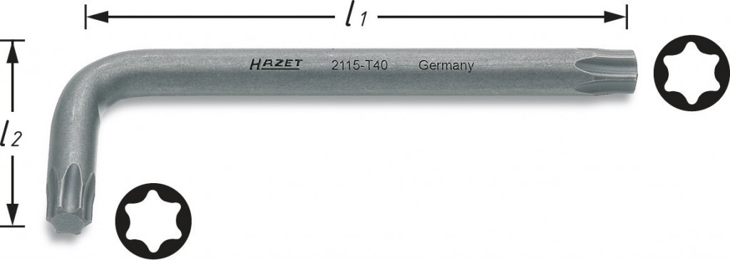Levně Úhlový šroubovák TORX® 2115-T6 Hazet (HA012220)