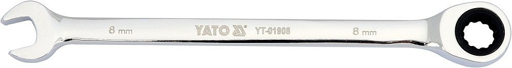 Klíč ráčnový, očkoplochý, 8 mm YT-01908