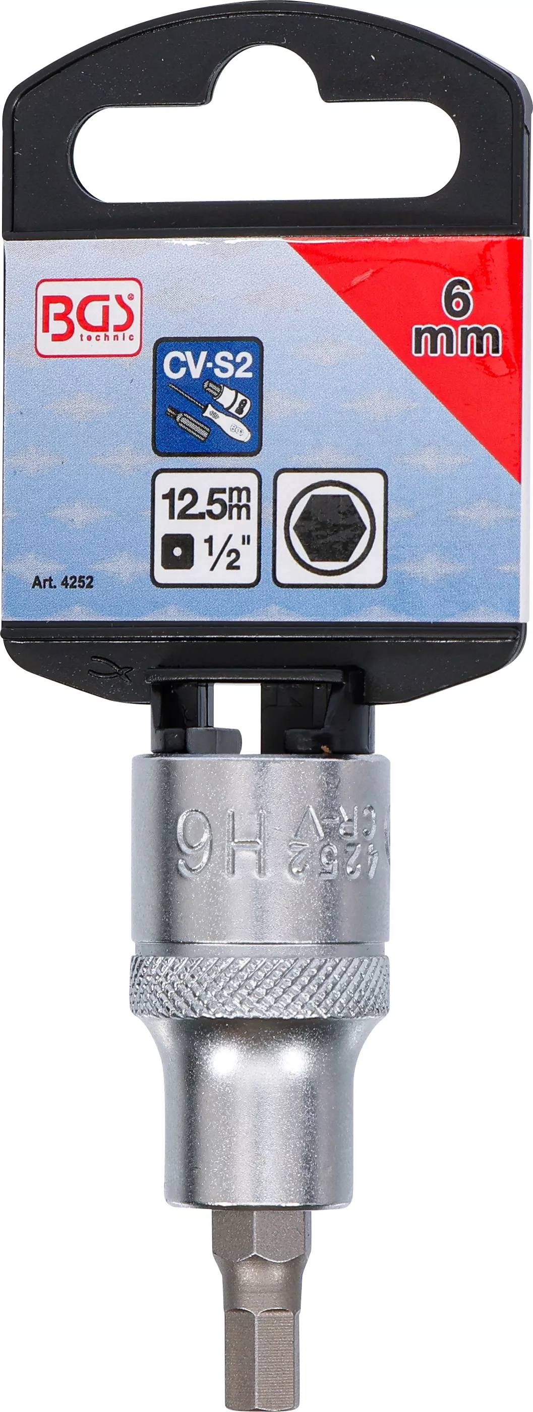 Nástrčná hlavice s bitem HEX 1/2, 6 mm - B4252 Nástrčná hlavice s bitem HEX 1/2, 6 mm - originální balení