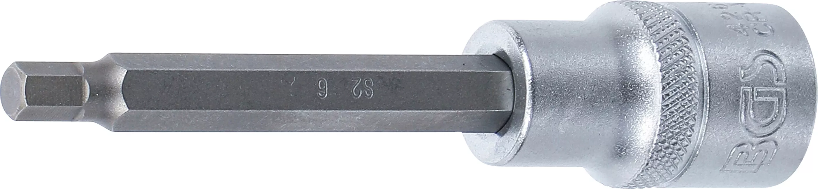Hlavice s bitem HEX 1/2", 6 mm, prodloužená - B4261