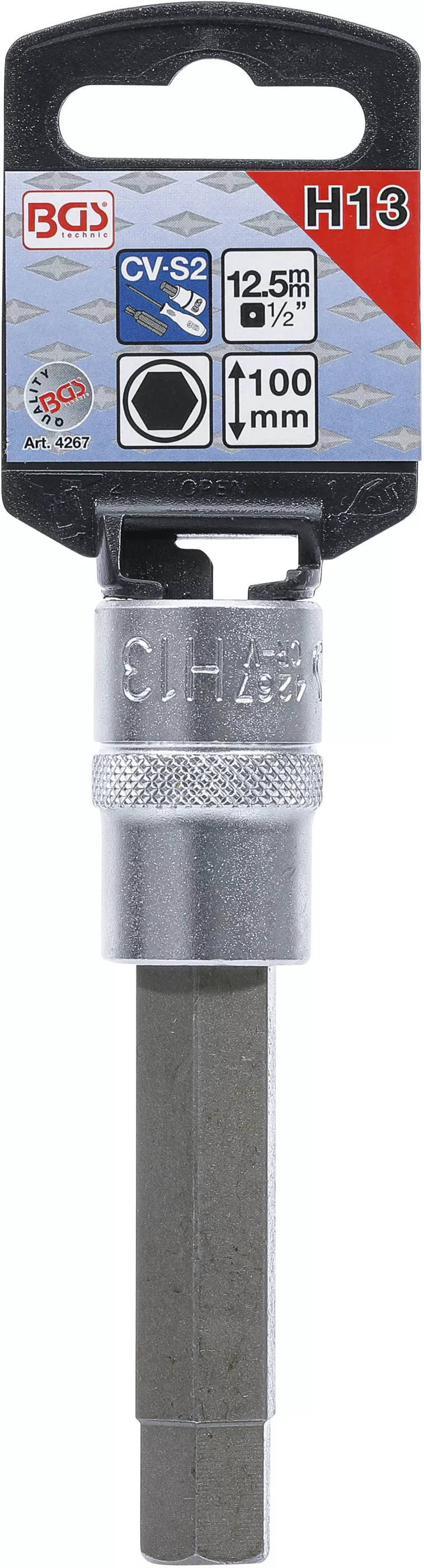 Hlavice s bitem HEX 1/2 palce, 13 mm, prodloužená – originální balení Hlavice s bitem HEX 1/2 palce, 13 mm prodloužená – originální balení