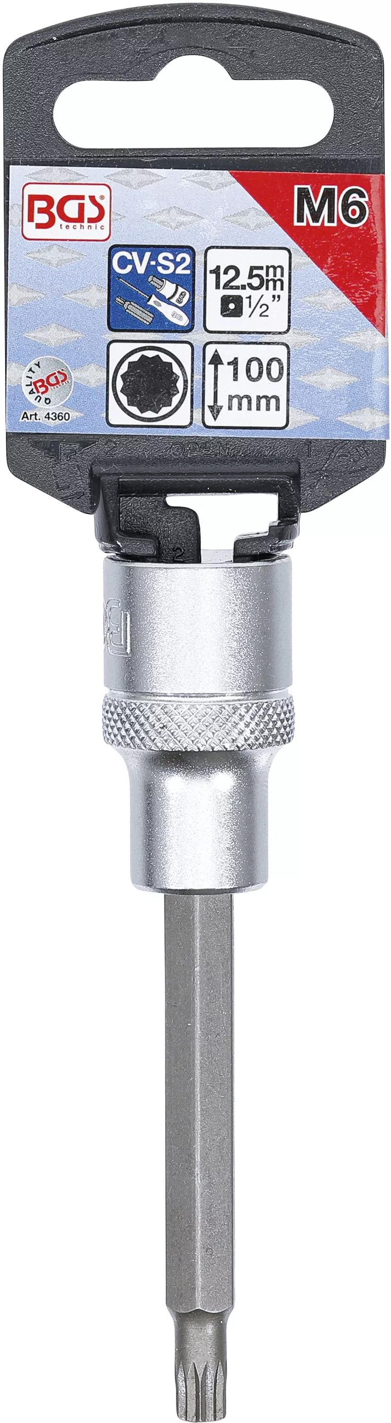 Prodloužená hlavice s bitem XZN M6 - BGS Prodloužená hlavice s bitem XZN M6 - BGS