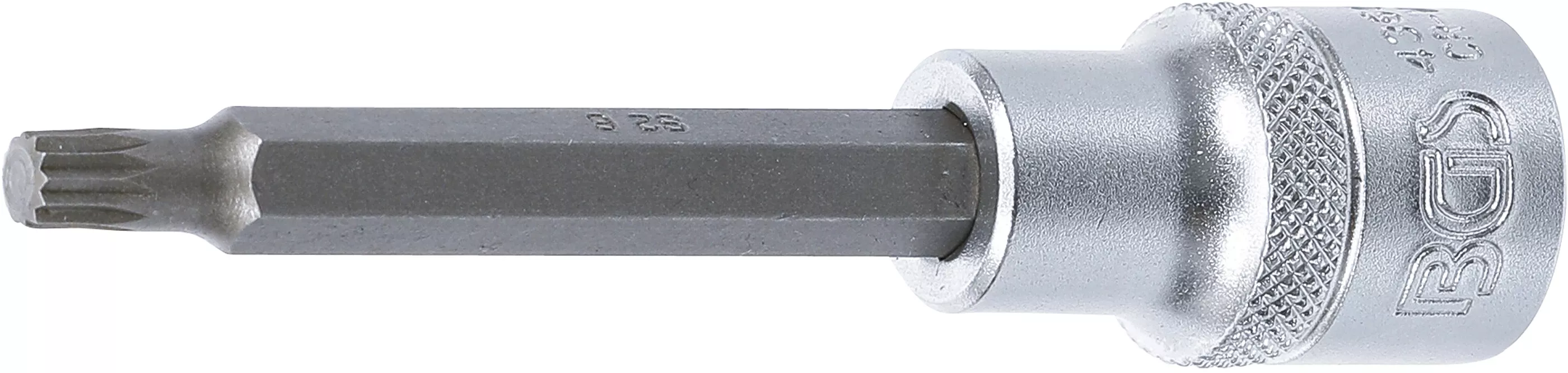 Detail bitu XZN M6 a rýhování hlavice BGS Detail tisícihranného bitu XZN M6 a rýhované hlavice BGS