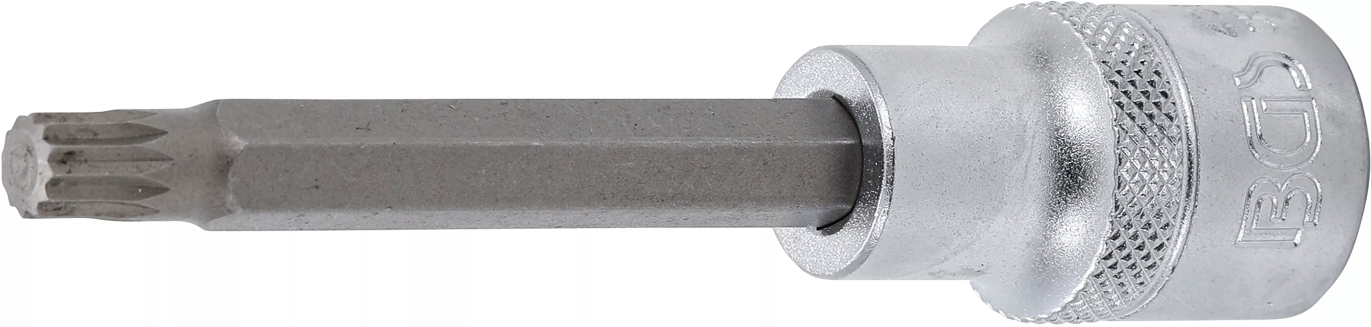 Detail bitu XZN M8 a rýhování hlavice BGS Detail tisícihranného bitu XZN M8 a rýhované hlavice BGS