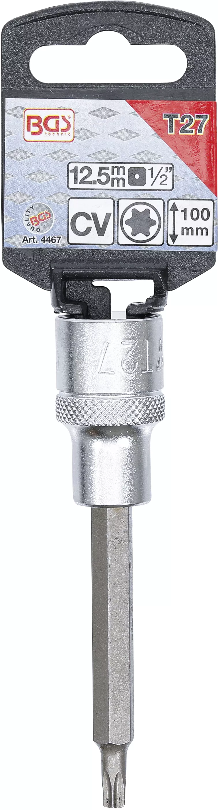 Prodloužená hlavice s bitem TORX T27, 1/2 – celkový pohled Prodloužená hlavice s bitem TORX T27, 1/2 – celkový pohled