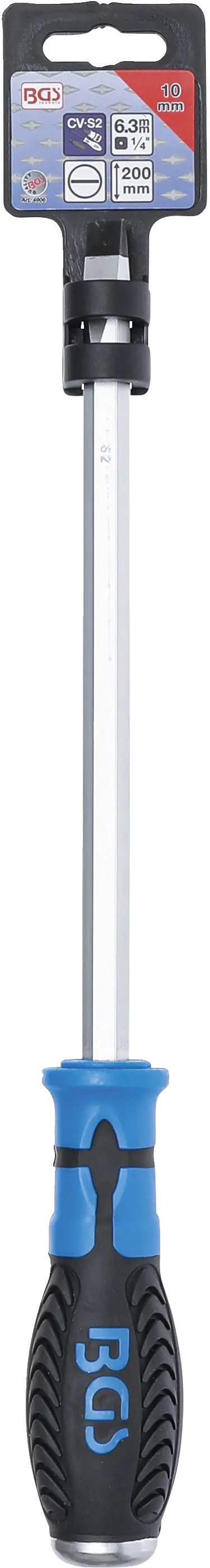 Balení šroubováku SL10, 200 mm - BGS Balení plochého šroubováku SL10, 200 mm - BGS