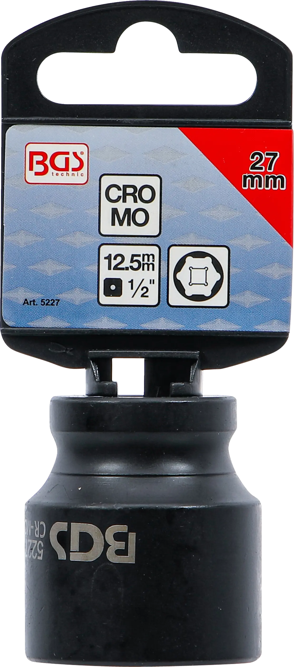 Balení silové nástrčné hlavice 27 mm, BGS - B5227 Balení šestihranné silové nástrčné hlavice BGS 27 mm