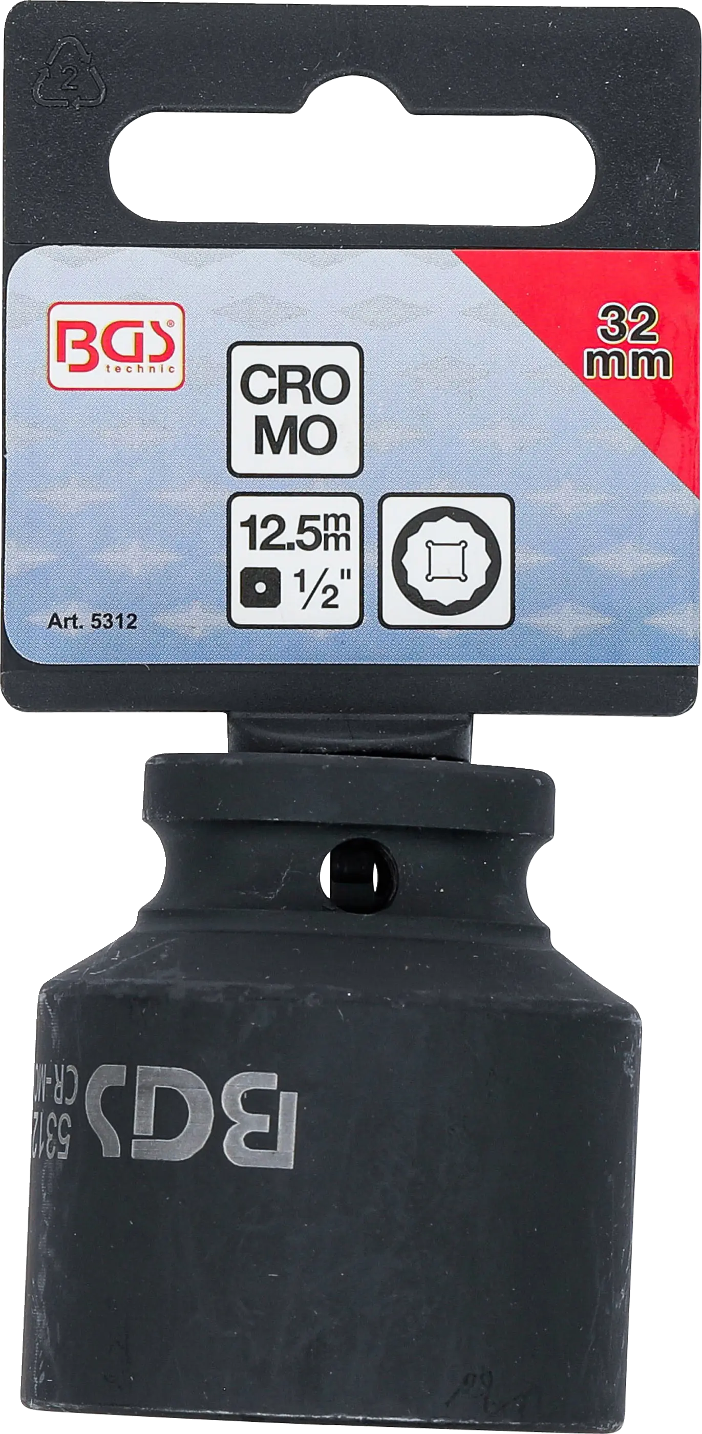 Balení hlavice BGS - B5312 Balení silové nástrčné hlavice BGS 32 mm