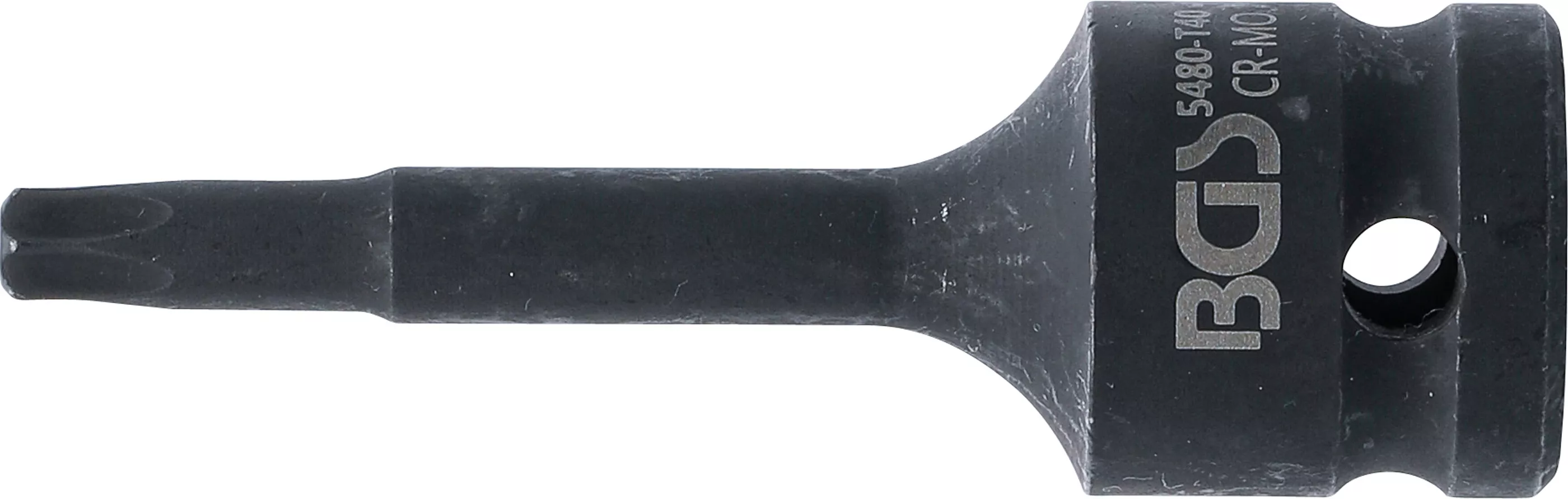 Prodloužený rázový nástrčný klíč TORX T40 1/2 Detail prodlouženého provedení rázového nástrčného klíče TORX T40