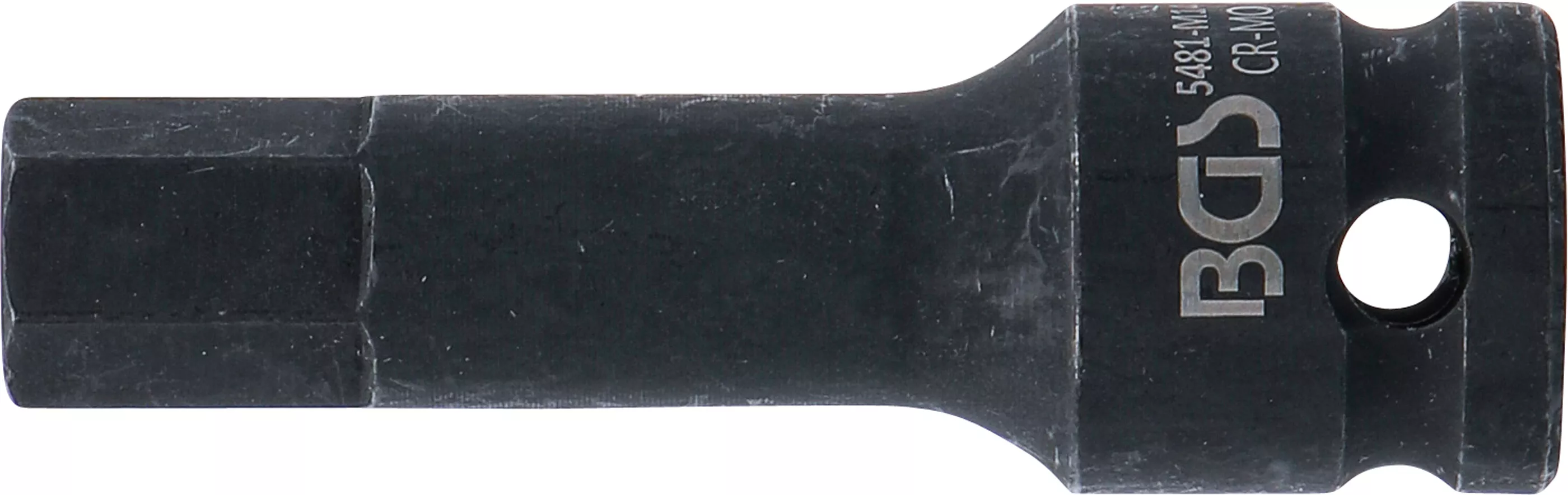 Detail HEX profilu 14 mm rázový nástrčný klíč Detail pracovního profilu HEX u rázového nástrčného klíče M14