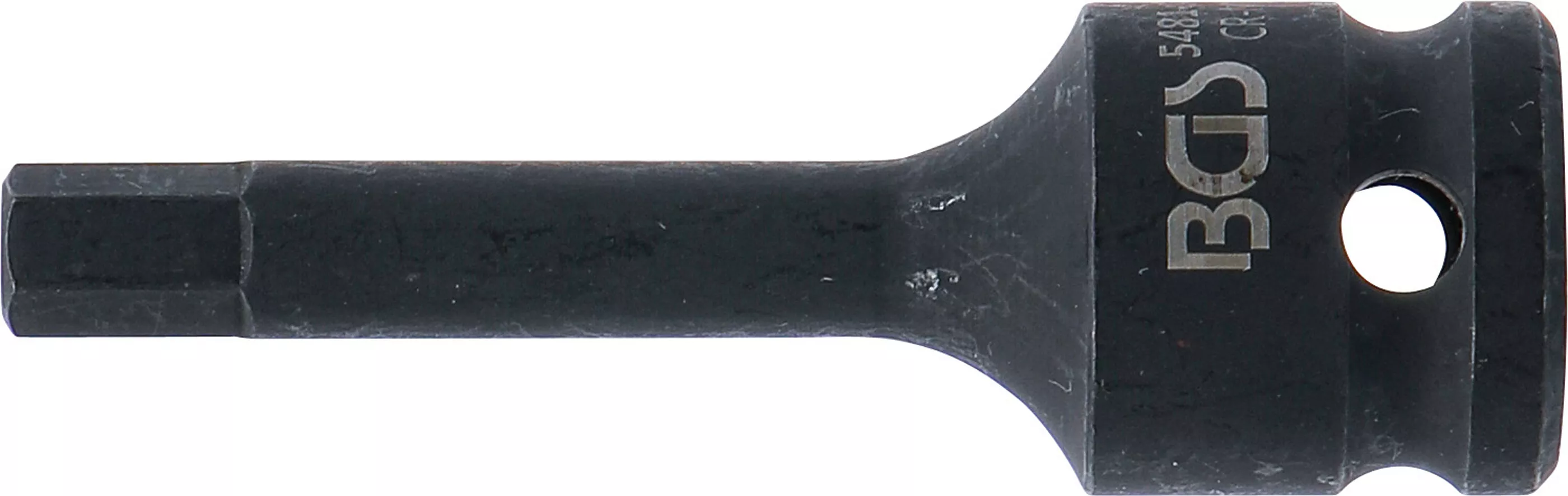 Detail HEX profilu 8 mm rázový nástrčný klíč Detail pracovního profilu HEX u rázového nástrčného klíče M8
