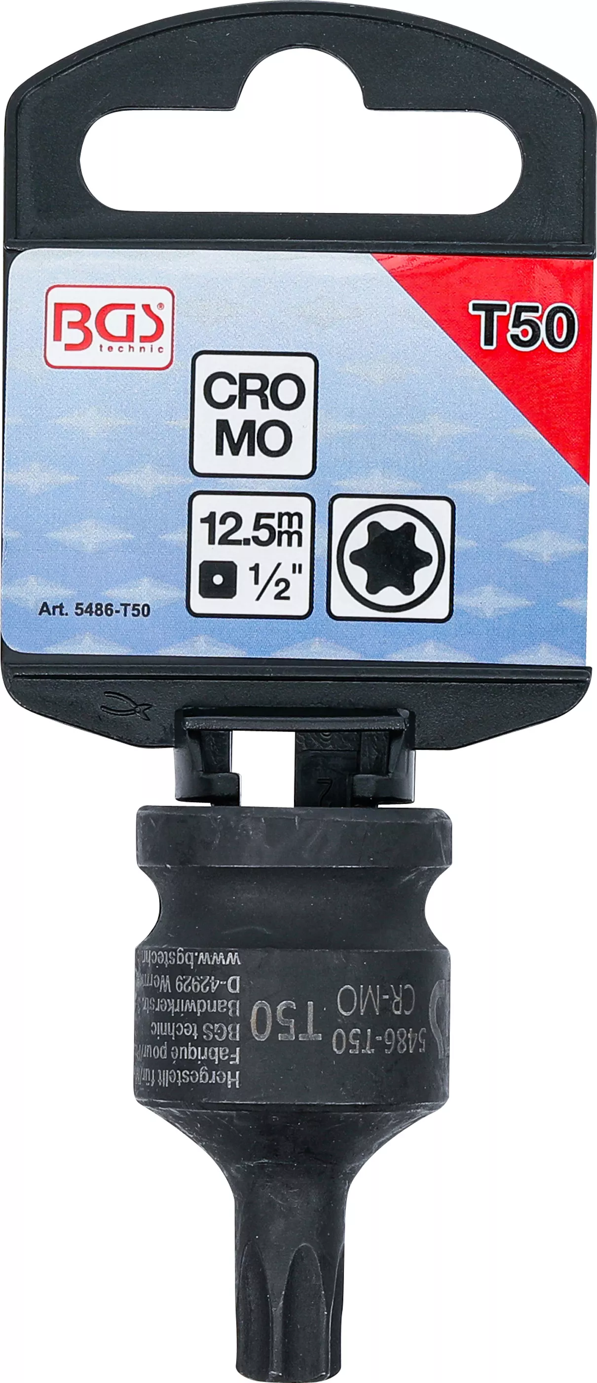 Profil TORX T50 – rázový nástrčný klíč BGS rázovný nástavec TORX T40, 1/2