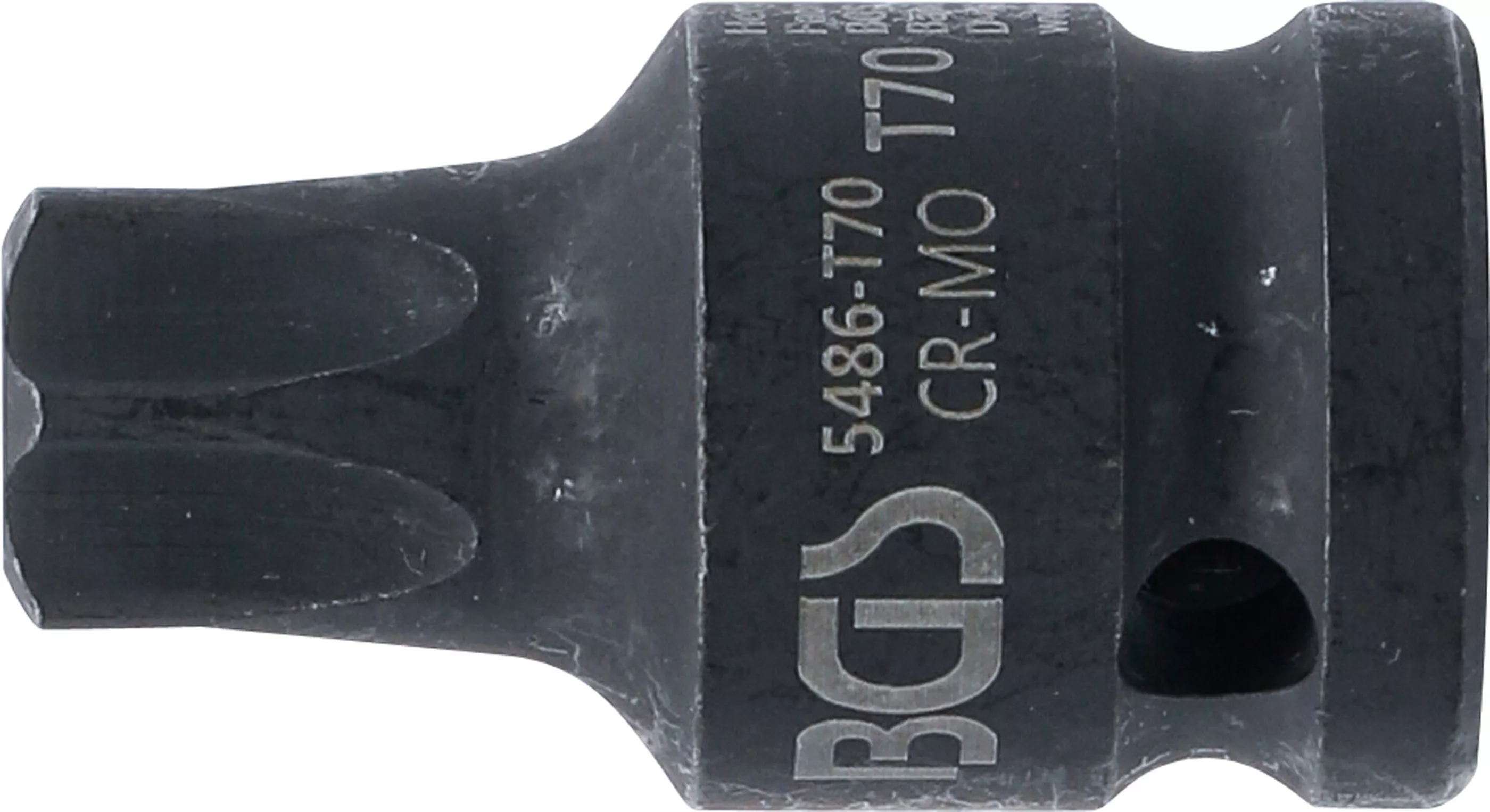 Profil TORX T70 – rázový nástrčný klíč 1/2 Detail profilu TORX T70 rázového nástrčného klíče