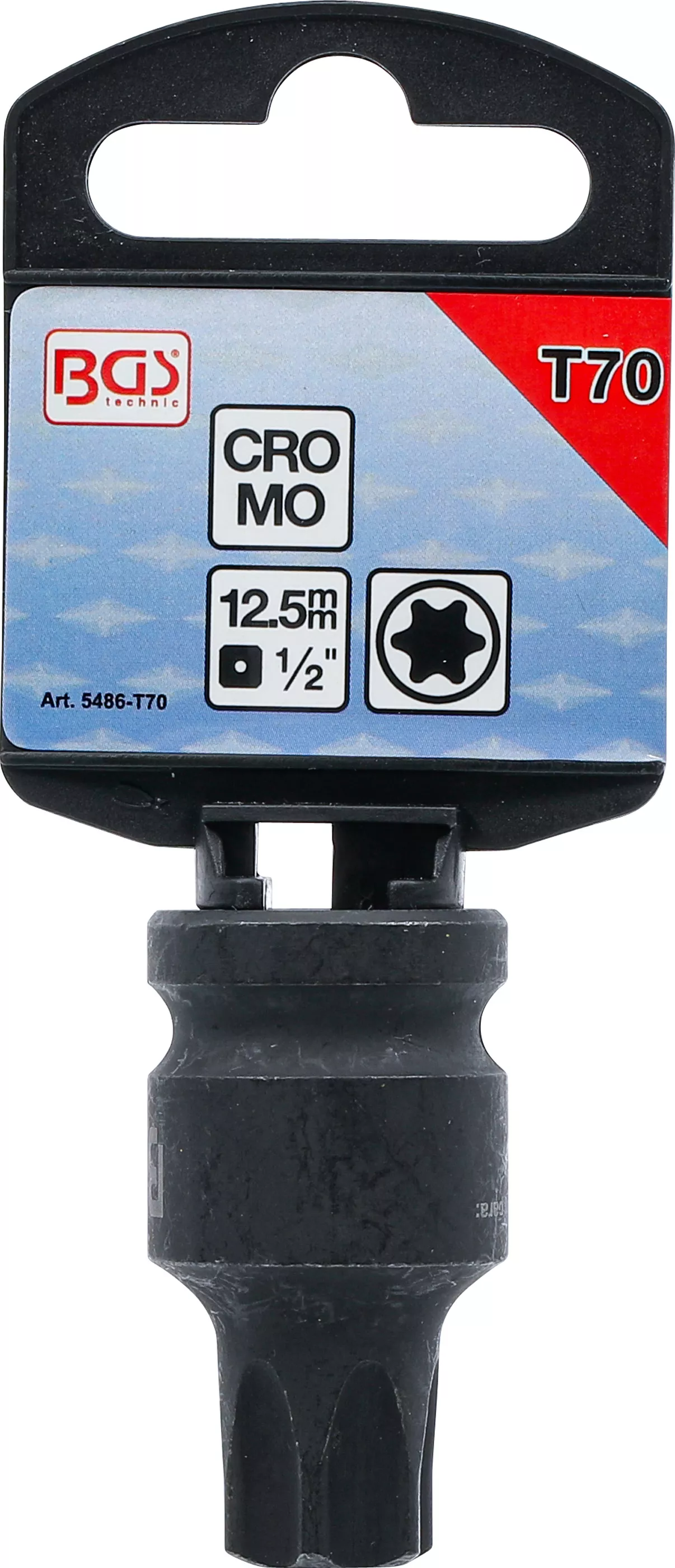 Profil TORX T70 – rázový nástrčný klíč BGS rázovný nástavec TORX T70, 1/2