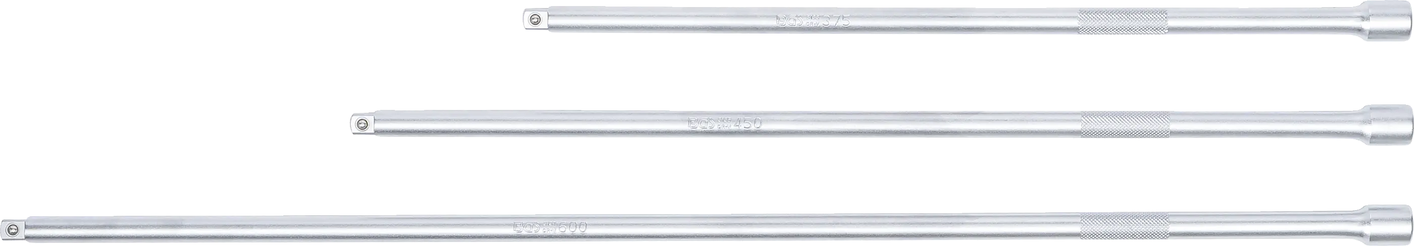 Detail prodlužovacích tyčí BGS Detail prodlužovacích nástavců s vroubkovaným úchopem BGS