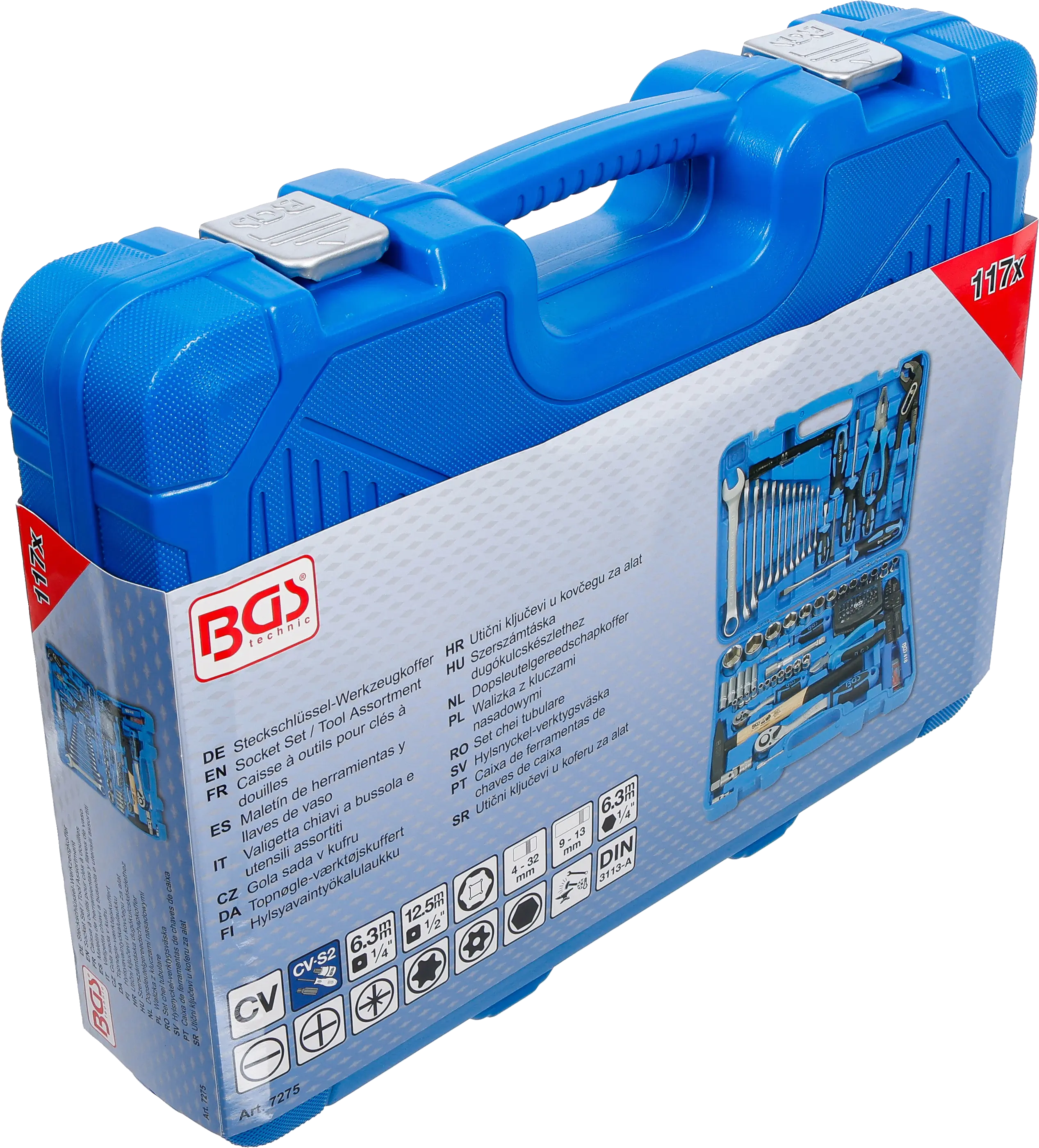 Kufr gola sady BGS B7275 Uzavřený kufr gola sady 117ks, BGS - B7275