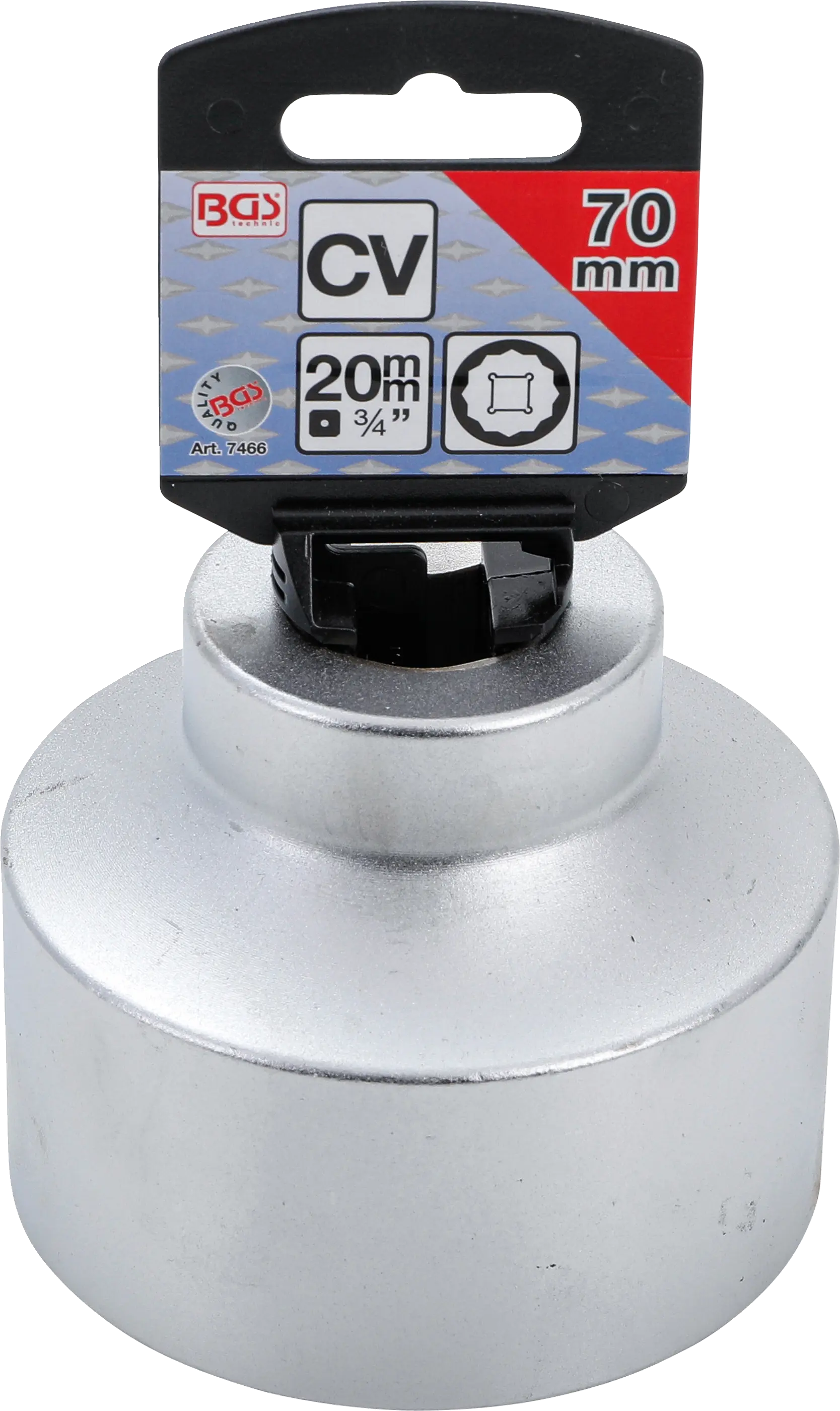 Matně chromovaná nástrčná hlavice BGS 70 mm Matně chromovaná nástrčná hlavice BGS 70 mm