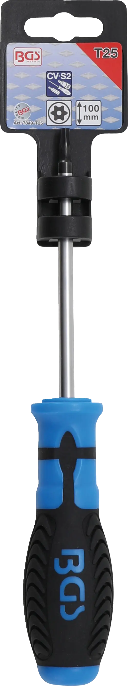 Šroubovák Torx T25 s otvorem BGS v balení Balení šroubováku Torx T25 - BGS