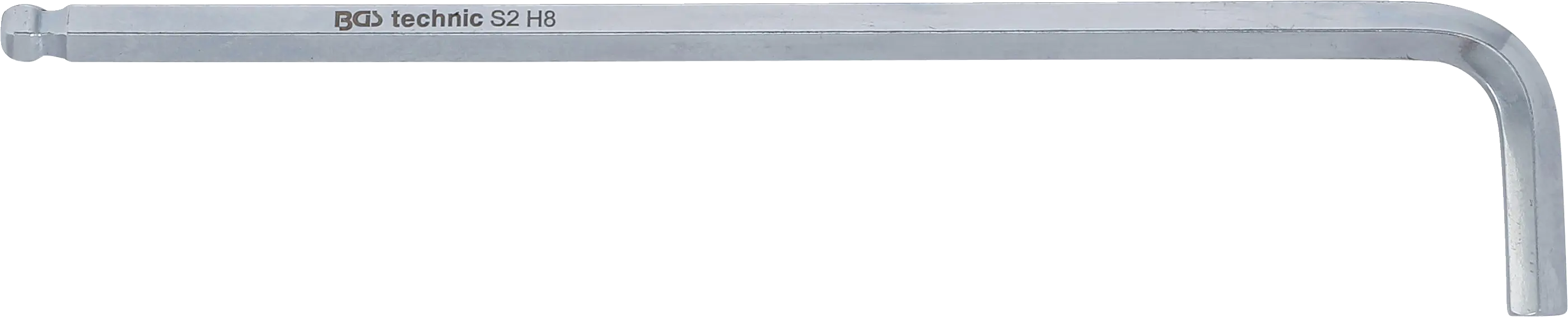 Zahnutý imbusový klíč BGS 8 mm Zahnutý imbusový klíč BGS 8 mm z bočního pohledu