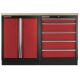 Sestava kvalitních PROFI RED dílenských skříněk s pracovní deskou - RTGS1300BAL08