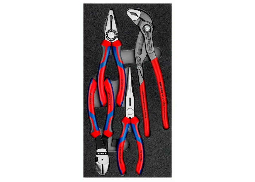 Sada kleští v pěnové výplni, 4 ks, KNIPEX - 002001V15