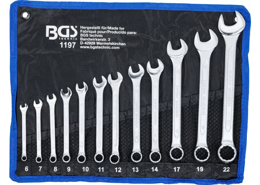 Sada očkoplochých klíčů, 6 - 22 mm, 12ks, BGS - B1197