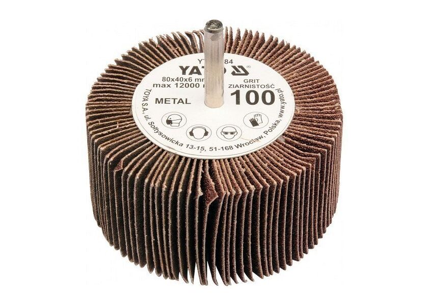 Radiální lamelový kotouč 80x40 s hřídelí 6 mm a s hrubostí P-40.