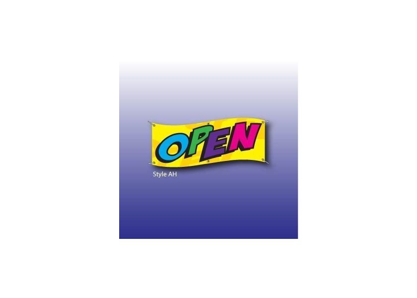 Vlajka s nápisem OPEN - 125270066