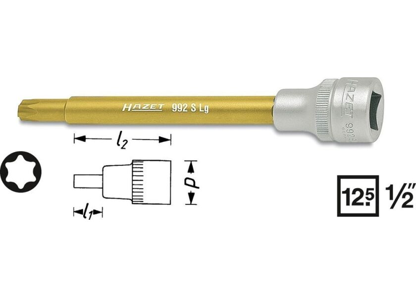 Nástrčná hlavice TORX pro čerpadla chladící kapaliny 992SLg-T30