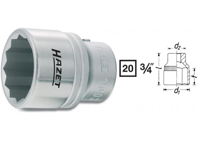 Vnitřní nástrčný klíč 3/4