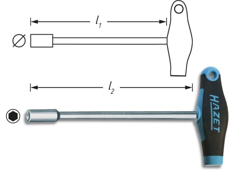 Šestihranný nástrčný klíč 428-12 Hazet (HA019328)