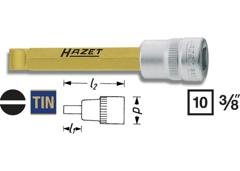 Hlavice s bitem PLOCHÁ 3/8