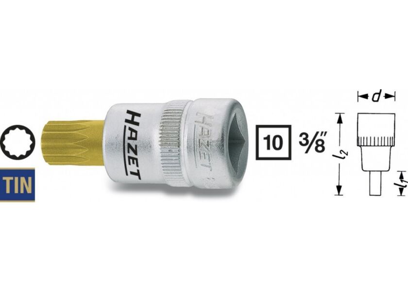 Hlavice s bitem XZN 3/8