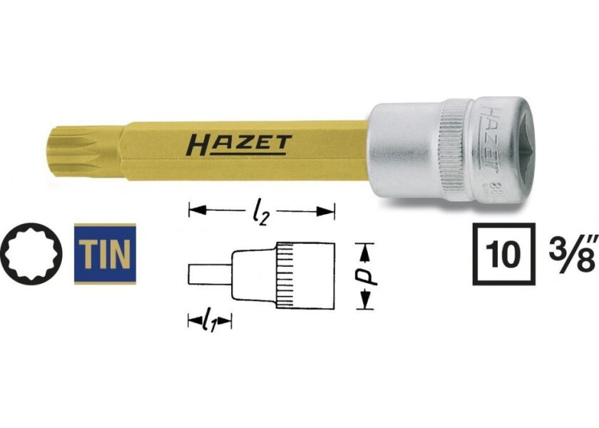Hlavice s bitem XZN 3/8