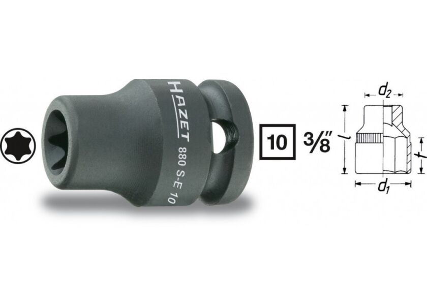 Kovaný vnitřní nástrčný klíč 3/8